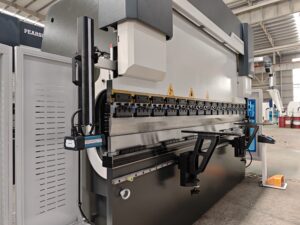 press brake with laser safety